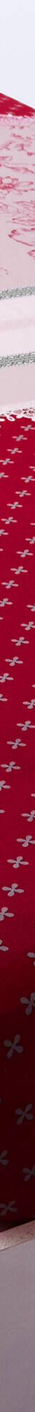 Linge de lit Gabrielle en coton imprimé pois, fleurs et dentelle (rouge) Linge de lit Gabrielle en coton imprimé pois, fleurs et dentelle (rouge)